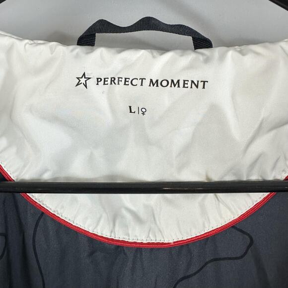 Perfect Moment Jacket Women Large Queenie Quilted Puffer Ski Rainbow Stripe Chic - Picture 11 of 16